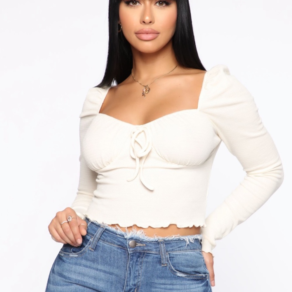 Fashion nova crop top blouse